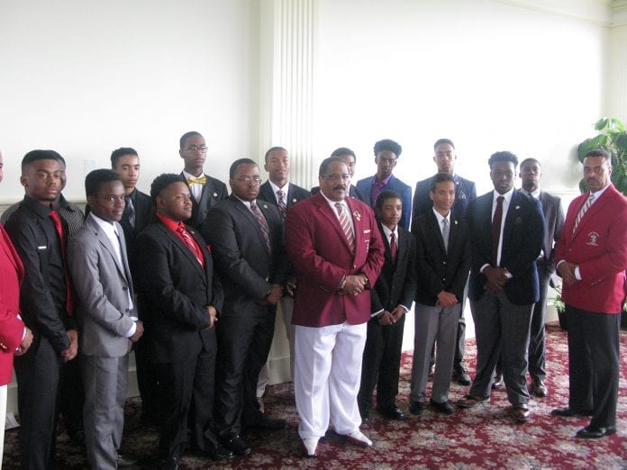 President Greg Clark with recipients