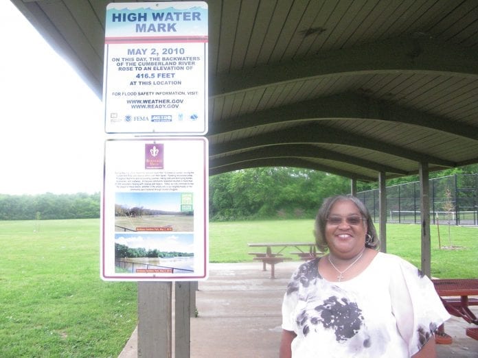 Ruby Baker at Flood Site
