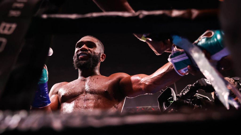 “I’m most definitely ‘The Now’ of the welterweight division,” said Jaron “Boots” Ennis in pursuit of his 18th straight stoppage victory against Thomas Dulorme on Oct. 30. (Amanda Westcott/Showtime)