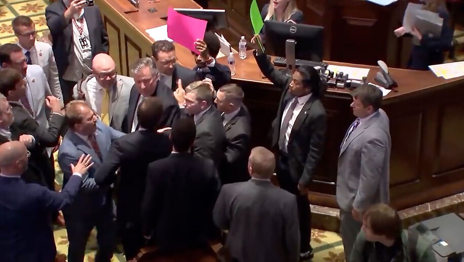 Chaos on Tennessee House Floor as Speaker Appears to Shove Black Lawmaker