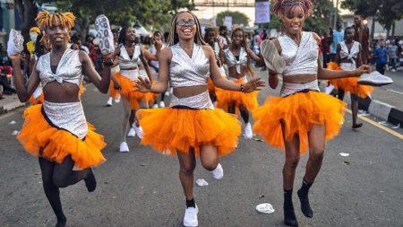 Nigerians take to the streets for Calabar Carnival © Olympia De Maismont / AFP