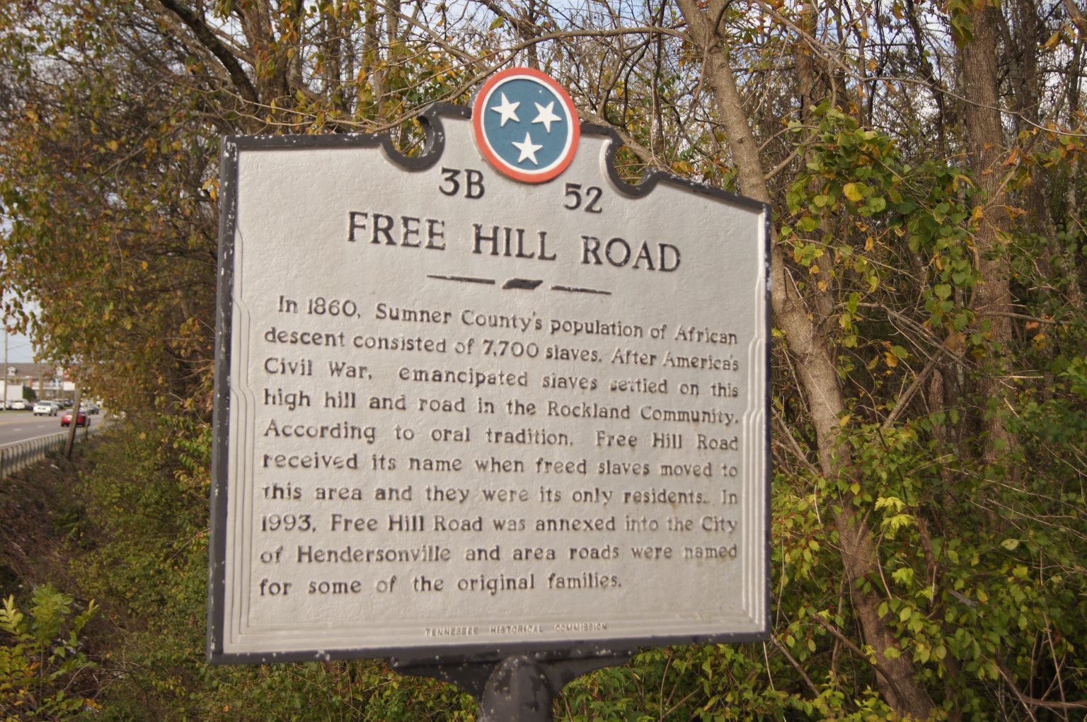 Free Hill Road Marker Photo by Henry L. Jones