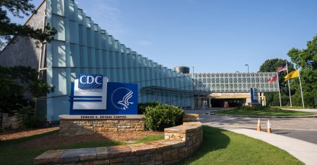 Atlanta, GA, USA - June 15, 2022: Exterior view of the David J. Sencer CDC Museum at the Edward R. Roybal campus, the headquarters of the Centers for Disease Control and Prevention (CDC) in Atlanta, Georgia. CDC is the national public health agency of the United States, under the Department of Health and Human Services (HHS).