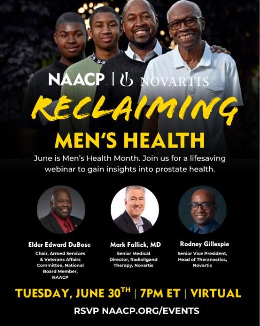 NAACP, Novartis to Host Men’s Health Webinar