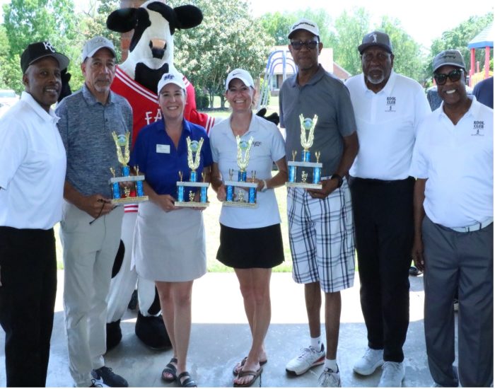 L to R 3rd Place - Holding Trophies (Williams, K. Enzor, C. Enzor, Gates) Cooper, Boyd, Grimes.