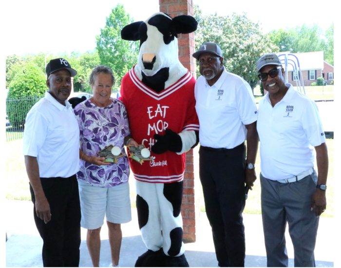 L to R Holding Plaque Closet to the Pin & Longest Drive Women (Moton) Cooper, Boyd, Grimes